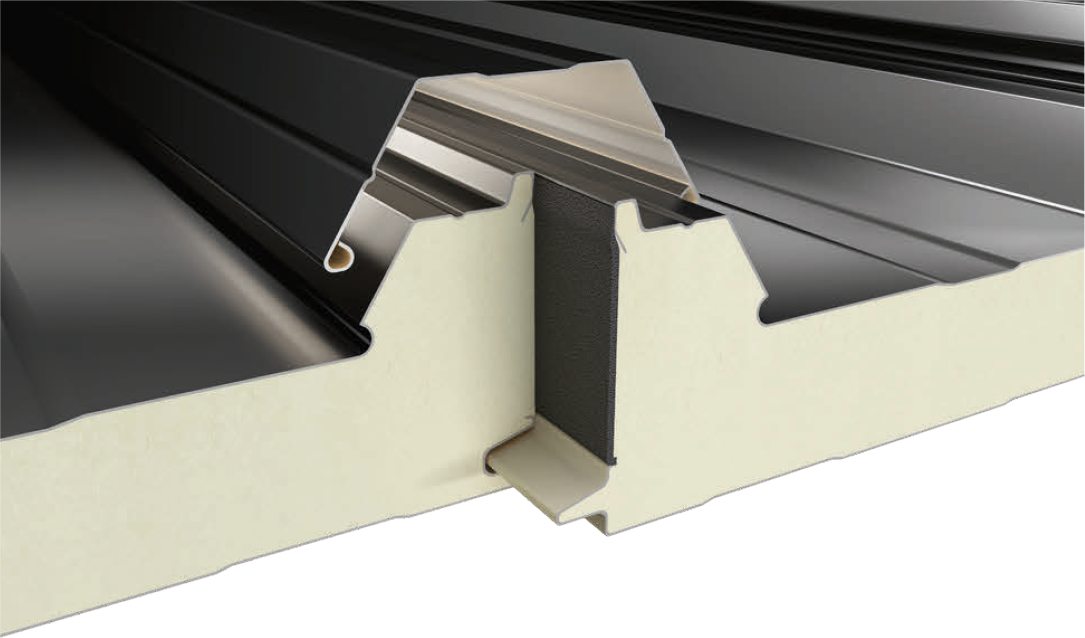 3-Rippen-Dachplatte mit verdeckter Schraube