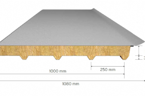 5-Rippen-Laminatmembran-Dachplatte