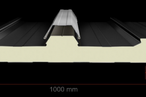 5-Rippen-Solardachpaneel mit versteckter Schraube