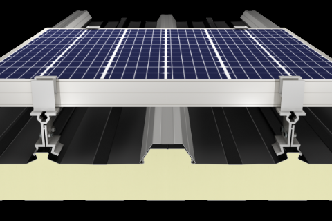 5-Rippen-Solardachpaneel mit versteckter Schraube